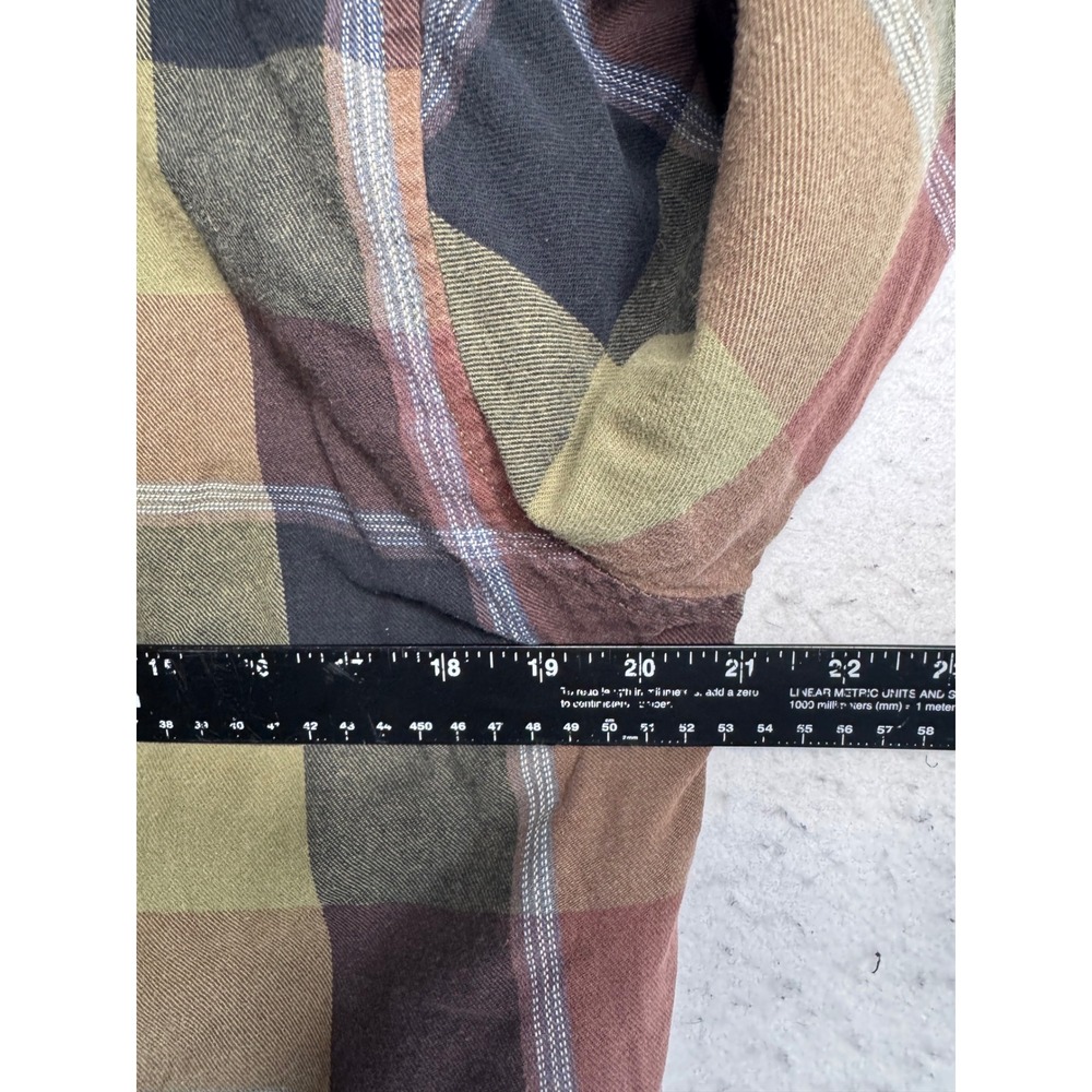 Levis Mens Plaid Sherpa Lined Flannel Shirt Jacket Brown Green Medium 3LDLW11051 - Picture 10 of 12